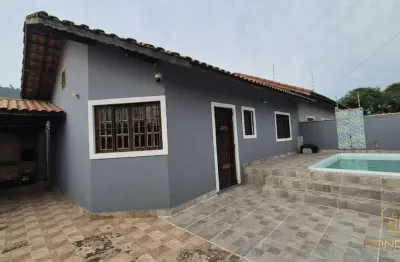 Casa com 2 dormitórios, sendo 1 suíte no nova itanhaém, itanhaém, sp.