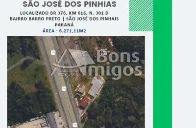 Terreno comercial à venda na rodovia br-376, 301 d, barro preto, são josé dos pinhais por r$ 1.800.000