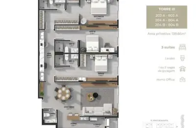 Apartamento 3 quartos Jardim Atlântico Florianópolis Costa Azul Clube Residencial