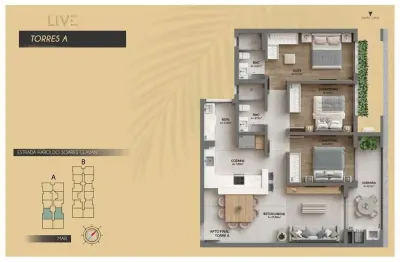 Apartamento com 3 quartos à venda no Cacupé, Florianópolis 