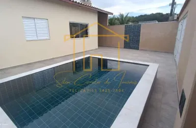 Casa para venda em itanhaém, jardim cibratel ii, 2 dormitórios, 1 suíte, 2 banheiros, 2 vagas