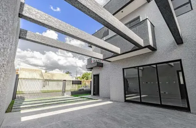 Sobrado triplex com 3 quartos, sendo uma suite - jardim monte libano - afonso pena - sao jose dos pinhais/pr