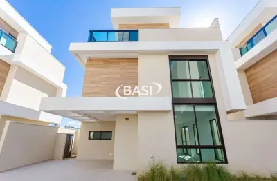 Sobrado alto padrao a venda em condominio de santa felicidade, curitiba