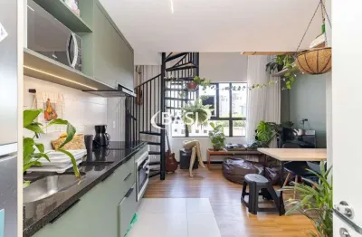 Apartamento loft a venda no agua verde - semimobiliado, pratico, moderno e bem localizado (bloom urban)