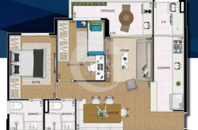 Apartamento com 2 quartos à venda na rua torquato tasso, --, vila prudente, são paulo, 64 m2 por r$ 787.000