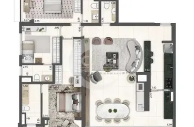 Apartamento com 3 quartos à venda na rua visconde de parnaíba, --, brás, são paulo, 126 m2 por r$ 1.732.000