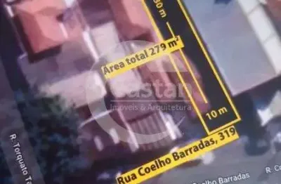 Terreno à venda na rua coelho barradas, --, vila prudente, são paulo, 270 m2 por r$ 1.225.500