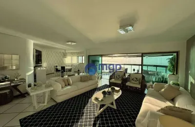 Apartamento de luxo com 5 dormitórios à venda, 225 m² por r$ 2.000.000 - tortuga - guarujá/sp
