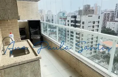 Oportunidade vision gonzaga! espaçoso e bem distribuído com 2 dorms (1 suíte) para locação em santos – sp