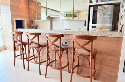 Oportunidade ed. aria residence gleba palhano andar alto sol da manhã 3 quartos sendo 1 suíte 2 vagas de garagem com planejados na sala, cozinha suíte