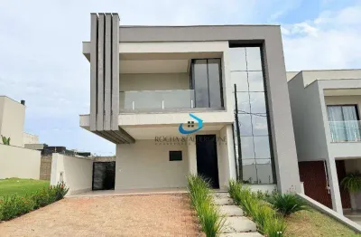 Casa nova condomínio tauá tangará com 4 suítes master com closet e varanda salas integradas lavabo jardim de inverno piscina 4 vagas ótimo acabamento