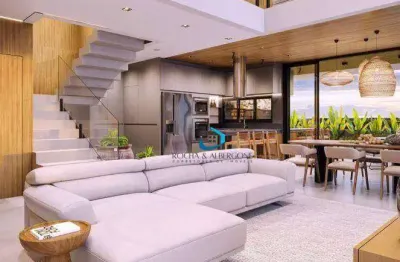 Belíssima casa de alto padrão projeto diferenciado condomínio tauá araguari 4 suítes salas integradas ao gourmet piscina com prainha 4 vagas lounge