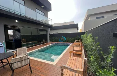 Linda casa sobrado com piscina no condomínio parque tauá, londrina - pr.