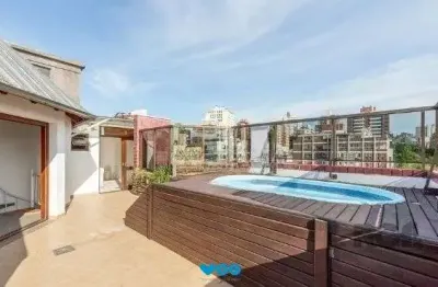 Cobertura no bairro petrópolis de 2 dormitórios 2 vagas e piscina