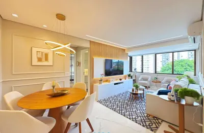 Belíssimo apartamento mobiliado e decorado 2 dorm 2 vagas c/piscina