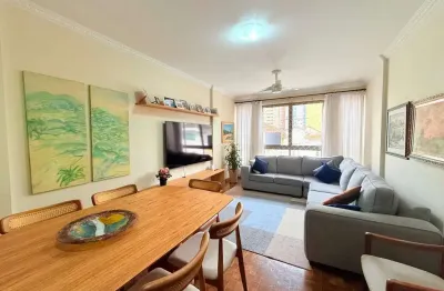 Apartamento raro na quadra da praia - pompeia - 3 dormitorios
