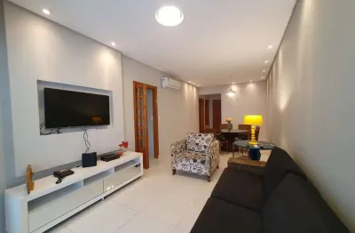 Apartamento mobiliado com 2 quartos para alugar no embaré - santos