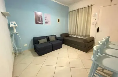 Apartamento 1 dormitório para locação, gonzaga, em santos