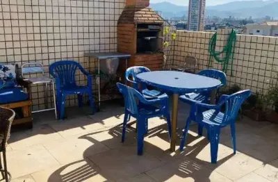 Cobertura à venda, 3 quartos, 2 suítes, 1 vaga, boqueirão - santos/sp