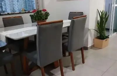 Apartamento á venda com 1 suítes 1 vaga demarcada, campo grande em santos.