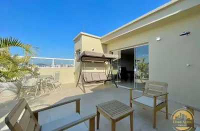 Cobertura à venda, 4 quartos, 1 suíte, 1 vaga, boqueirão - santos/sp