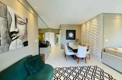 Apartamento 2 suítes mobiliado com 2 vagas em Gonzaga, Santos – Financiamento Aceito