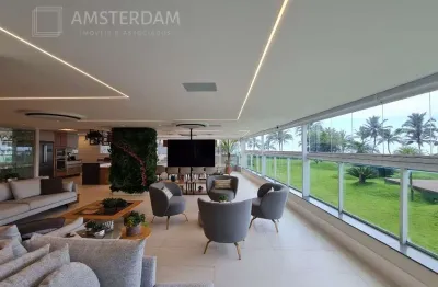 Imperdível apartamento de luxo com 5 suítes na riviera de são lourenço, bertioga-sp: 470m², 2 salas, 7 banheiros e 4 vagas!