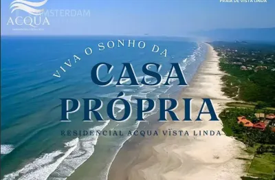 Viva o sonho da casa própria na praia, residencial acqua vista linda em bertioga!