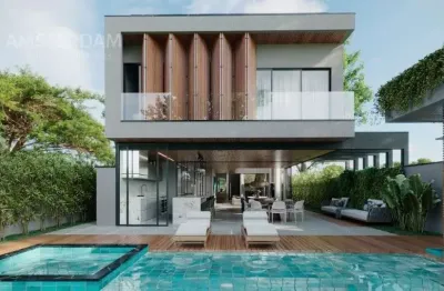 Luxuosa casa em condomínio à venda em bertioga-sp, bairro módulo 5: 5 quartos, 5 suítes, 3 salas, 6 banheiros, 4 vagas, 588m².