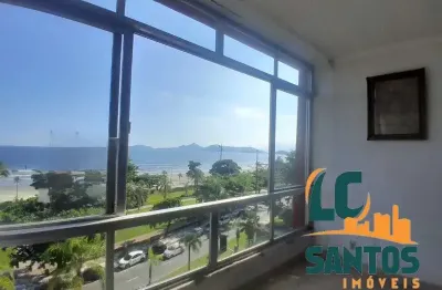 Apartamento no embaré vista mar - 2 dormitórios - 2 banheiros - 110m² - garagem demarcada em santos