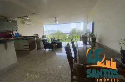 Apartamento no gonzaga com vista pro  mar 3 dormitórios - 135 m² - alto padrão.