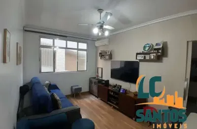 Embaré, santos  apto 2 dorms. com ar, armários, vaga e janelas antirruído. quadra da praia, perto de tudo. pronto pra morar!