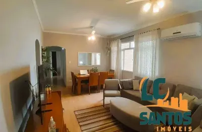 Apartamento reformado, com vista deslumbrante do mar! 3 dormitórios, planejados, sala ampla, 1 vaga. localização privilegiada na orla do embaré.
