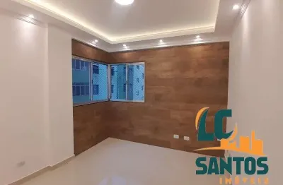 Apartamento de 1 dormitório  reformado na aparecida com vista mar .