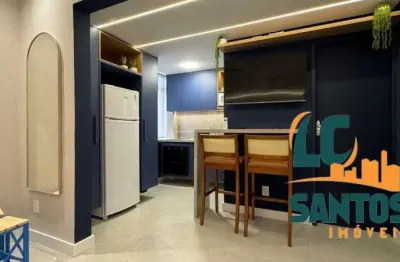 Apartamento kitnet finamente reformado na praia do josé menino, excelente oportunidade para airbnb .