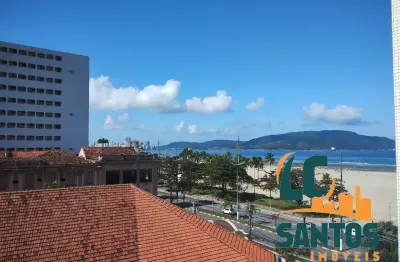 Apartamento de 3 dormitórios com vista pro mar na orla do gonzaga .