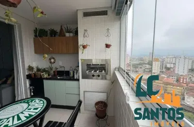 Apartamento com 3 quartos para alugar na avenida siqueira campos, 490, boqueirão, santos, 85 m2 por r$ 6.500