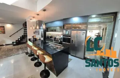 Sobrado alto padrão no embaré 2 dorm, sala 3 ambientes, mobiliada