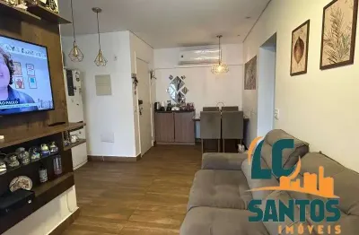 Apartamento com 2 quartos para alugar na rua godofredo fraga, 10, marapé, santos, 63 m2 por r$ 4.800