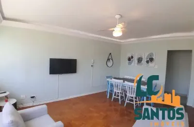 Apartamento de 2 dormitórios e vista mar na Pompéia em Santos .