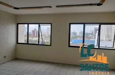 Sala comercial à venda na vila mathias, santos ? 48m², vaga, copa e banheiro. localização estratégica entre canal 3 e ana costa. aceita permuta!