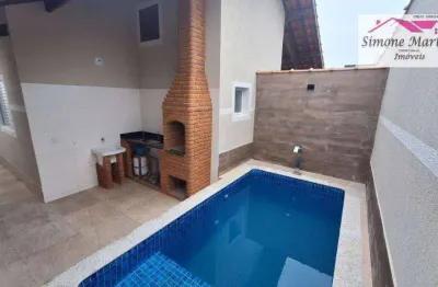 Casa com 3 dormitórios à venda, 75 m² por r$ 409.000,00 - jardim corumbá - itanhaém/sp