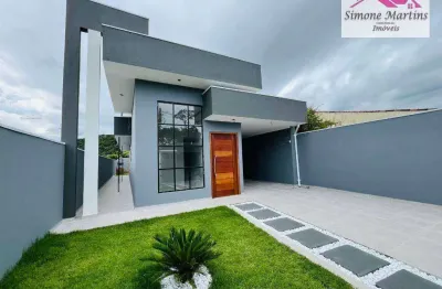 Casa nova de alto padrão com 03 dormitórios na praia de mongaguá