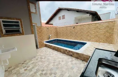 Casa com 2 dormitórios à venda, 72 m² por r$ 350.000 - balneário veneza - itanhaém/sp