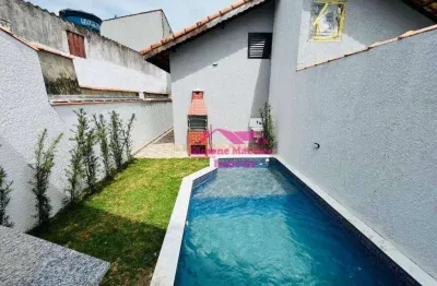 Casa nova com piscina á venda na praia de itanhaém - programa minha casa minha vida