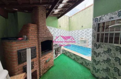 Casa com 3 dormitórios à venda, 101 m² por R$ 375.000 - Balneario Oceanópolis - Mongaguá/SP