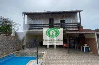 Casa com 6 dormitórios à venda, 400 m² por r$ 1.200.000,00 - solemar - praia grande/sp