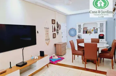 Apartamento 3 dormitórios à venda, 100 m² por r$ 650.000 - gonzaga - santos/sp
