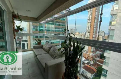 Maravilhoso apartamento de três dormitorios no gonzaga  com lazer.