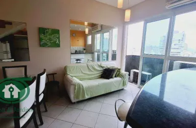 Apartamento duplex 2 dormitórios para alugar, 80 m²  - gonzaga - santos/sp